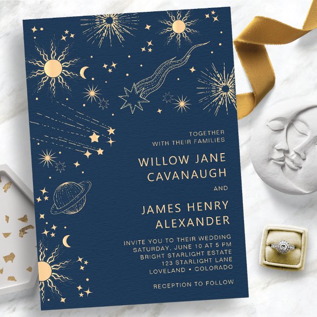 Invitación Boda azul celeste (Celestial Blue Wedding Invitation
)