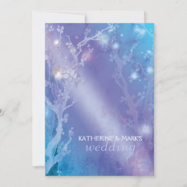 Invitación Boda azul cielo de los bosques brillantes