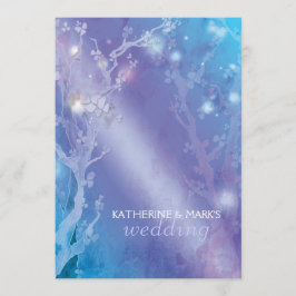 Invitación Boda azul cielo de los bosques brillantes