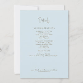 Invitación Boda azul cielo Detalles II Gabinete