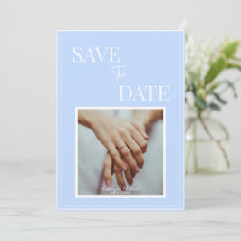 Invitación Boda Azul Costero Save the Date – Elegante