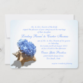 Invitación Boda azul de Hydrangea