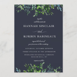 Invitación Boda azul de la Marina de la Marina de la Frontera