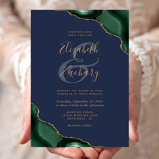 Invitación Boda azul de la Marina de los Rincones del Agate V (Subido por el creador)