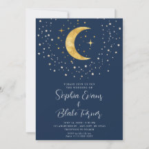 Boda azul de la Marina Nocturna Crescent Moon Star