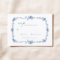 Boda azul de la marina victoriana francesa RSVP