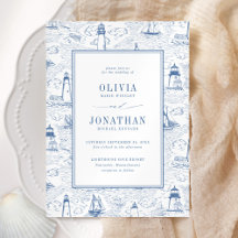 Boda Azul Faro de Toile Costera