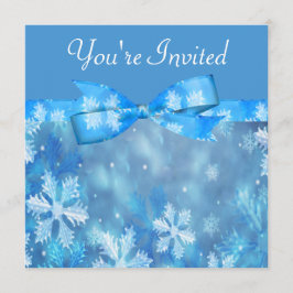 Invitación Boda azul helada del país de las maravillas del