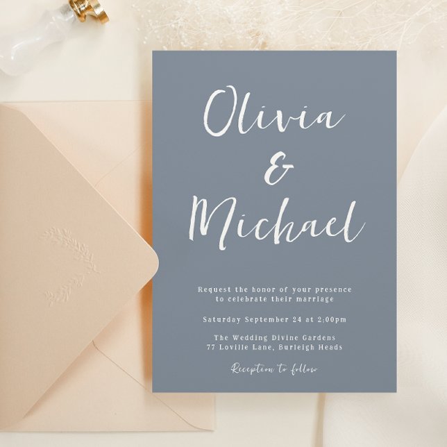Invitación Boda azul moderno (Subido por el creador)