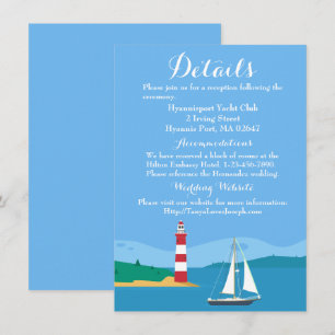 Invitación Boda Azul Náutico Detalles del faro