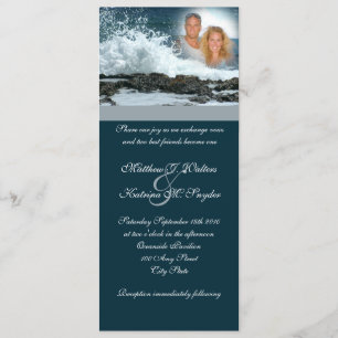Invitación Boda azul oceánico