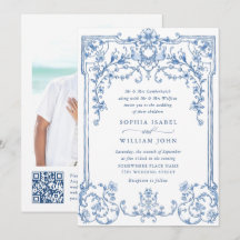 Boda azul oxidado y floral de Grace