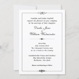 Invitación Boda azul turbio de Art Nouveau