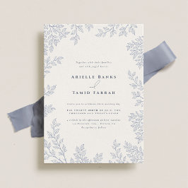 Invitación Boda azul turbio de Forest Grove