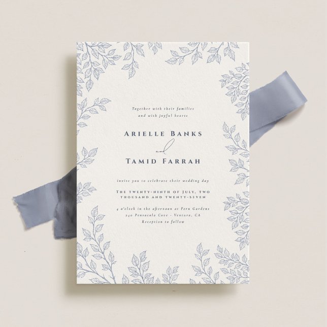 Invitación Boda azul turbio de Forest Grove (Subido por el creador)