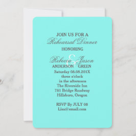 Invitación boda azul turquesa aqua azul huevo de petirrojo