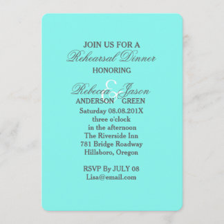 Invitación boda azul turquesa aqua huevo de petirrojo