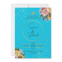 Boda azul y floral