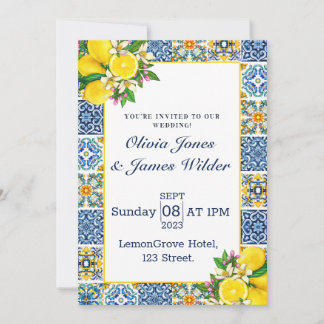 Invitación Boda Azulejo Lemon Tiles