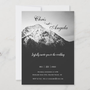 Invitación boda bajo las montañas