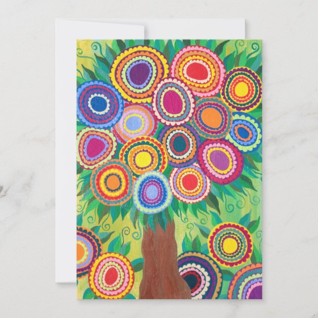 Invitación Boda Bar Mitzvah Shower Tree of Life (Anverso)