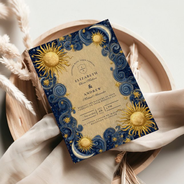 Invitación Boda Barroca Celestial Dorada (Subido por el creador)