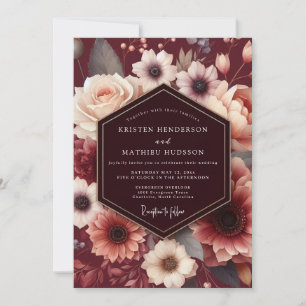 Invitación Boda Barroca con Rubor de Granate