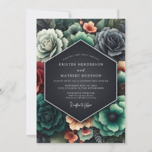 Invitación Boda Barroca de Coral de Carbón