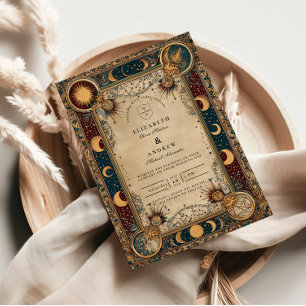 Invitación Boda Barroca Real Celestial