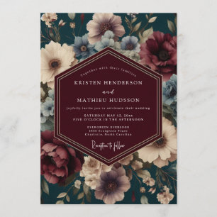 Invitación Boda Barroca Turquesa