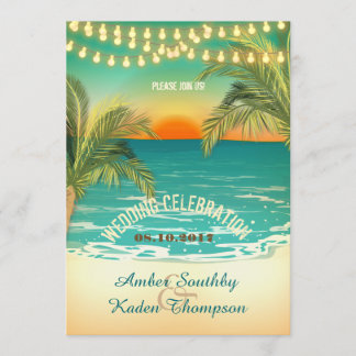 Invitación Boda Beach Sunset