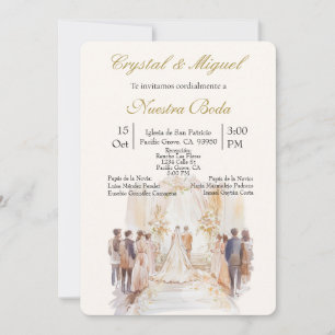 Invitación Boda beige de Ceremony