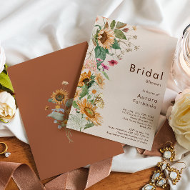 Invitación Boda beige de girasol ruso ducha de novia