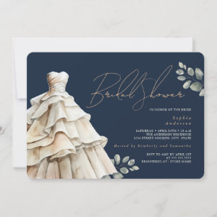 Invitación Boda beige de la Marina de Foliage Vestido Bridal 