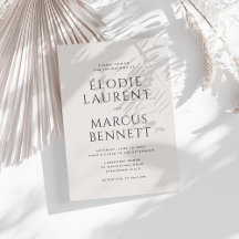 Boda Beige moderno sin negrita de foto