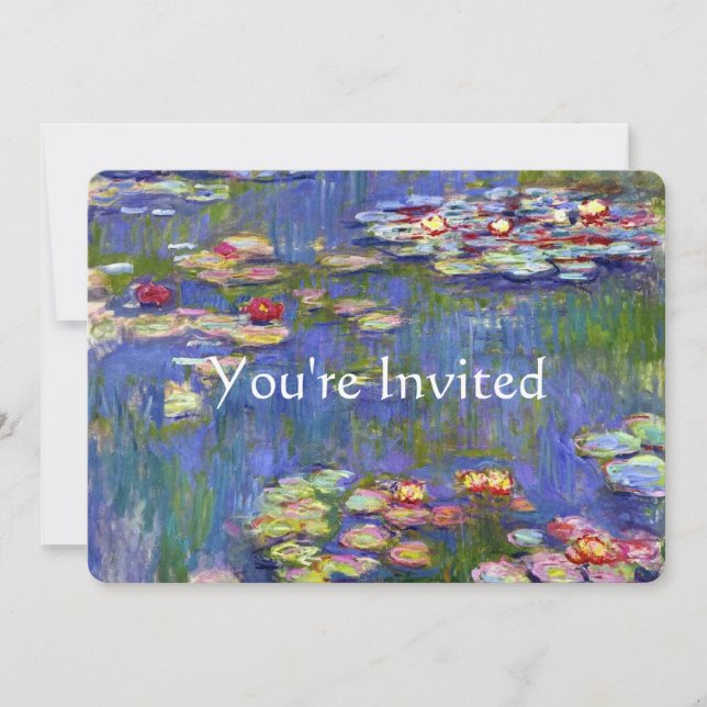 Invitación Boda Bella Artes de Water Lilies (Anverso)