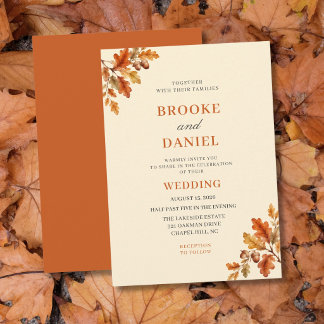 Invitación Boda Bellota Roble Ámbar