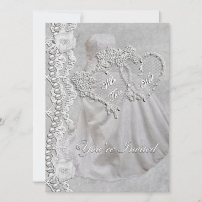 Invitación Boda blanca (Anverso)