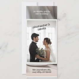 Invitación Boda blanca elegante