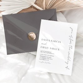 Invitación Boda Blanca Moderna