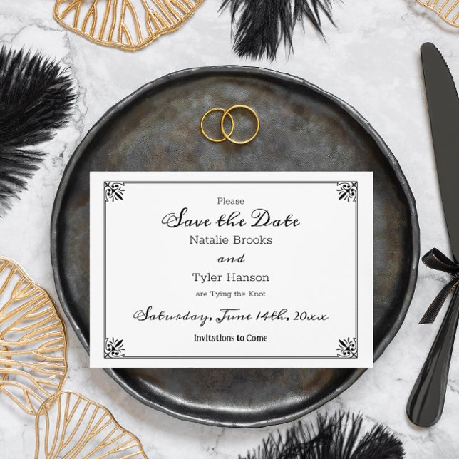 Invitación Boda blanca y negra en Anime salva la fecha (Subido por el creador)