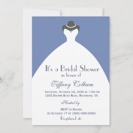 Invitación Boda blanco con ducha de novia