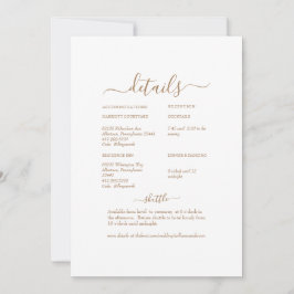 Invitación Boda blanco con pestaña blanca Detalle II