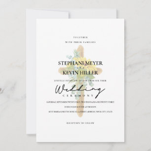 Invitación Boda blanco de hongos y eucalipto cruzados rusos