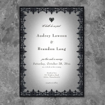 Boda blanco de la frontera gótica de hierro victor