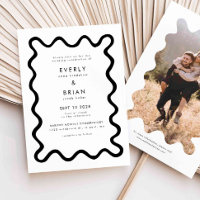 Boda blanco de línea dibujada a mano dudosa