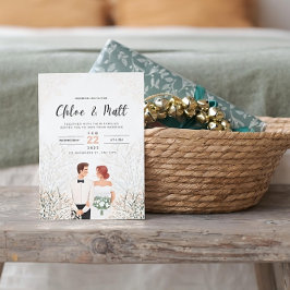 Invitación Boda blanco Minimalista moderno