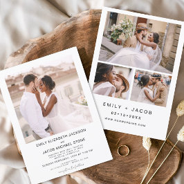 Invitación Boda blanco Minimalista moderno foto 4