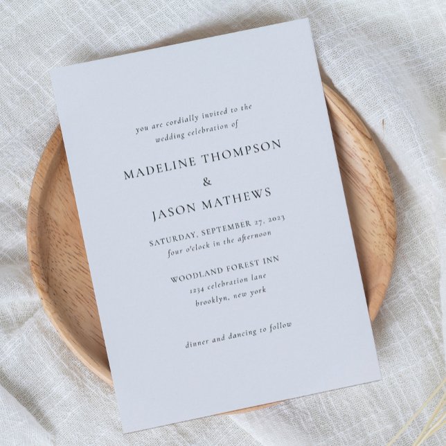 Invitación Boda blanco negro clásico (Subido por el creador)