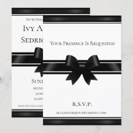 Invitación Boda Blanco Y Negro De Viernes